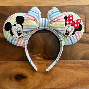 Mickey ears, rainbow, patched, ears from a small shop